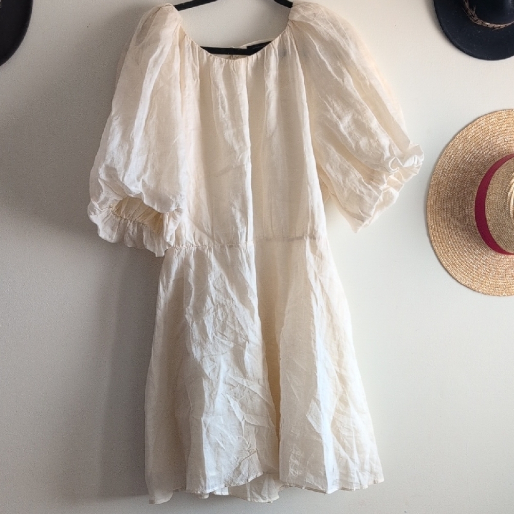 Banana Republic Cream Backless Dress